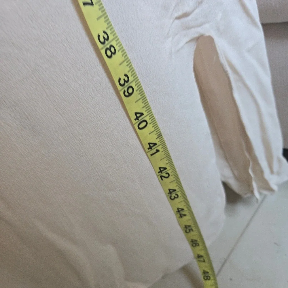 Nataya Medium Ivory Sleeveless Scoop‎ Neck Maxi Slip Dress Cottagecore Boho